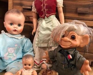 Dam Thing 1964 Troll doll, European antique dolls, walking doll - not pictured