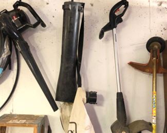 outdoor tools, blower, trimmer, hand garden tools are not pictures - rakes, shovels, etc
