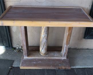 custom, artist made side tables, we have so many of these, each one is unique, many different sizes and heights