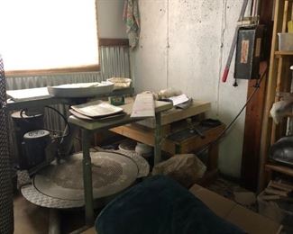 ceramics wheel, work surfaces
