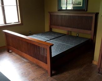 King Size Mission Style Bed Frame - Select Comfort Sleep Number Eastern King Foundation Modular Base sold separately