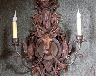 Black Forest Deer Wall Sconce