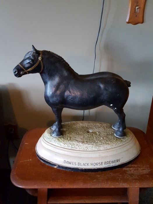 Ross Butler Horse Sculpture for Dawes Black Horse Brewery Incised, "Ross Butler, Sculptor". 19" x 20" x 10.5"