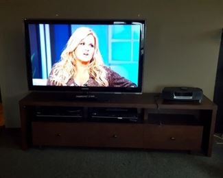 Samsung 46" flat screen TV - Two Toshiba DVD  players