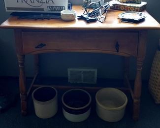 Willett maple table w/ drawer