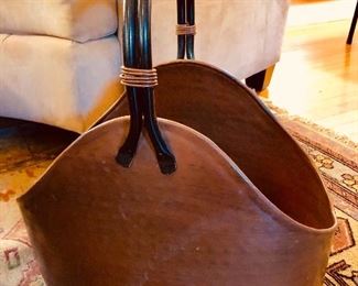 Hammered copper basket 