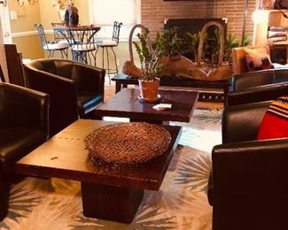 Arhaus wood coffee tables 