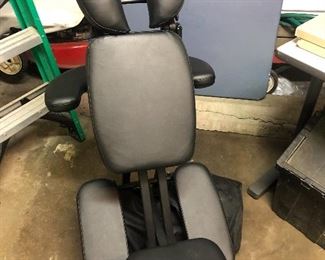 Back massage chair with portable case/bag 