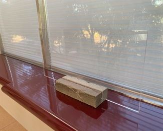 Glass art, hard to see in this picture.