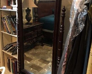 large standing mirror-matches large bed 