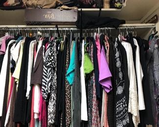 closet in master we are not exaggerating -4000+ in clothing - and thats not including the mens stuff !!!