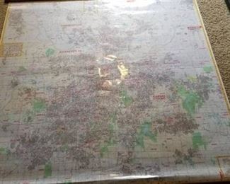 Zip Code Wall Map of KC area