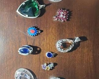 Stones Necklace Pendants Lot