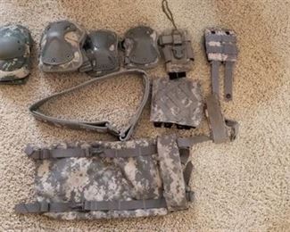 Military Knee Pads, Belt and Attachment Pieces