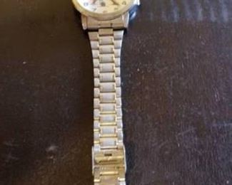 Patriot Football Watch with Metal Band - Solaray Needs Battery