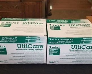 UltiCare Tuberculin Safety Syringes 2 Boxes