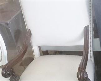 redone antique arm chairs