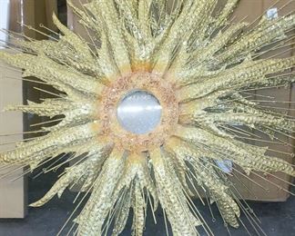 Gilt metal sun mirror 