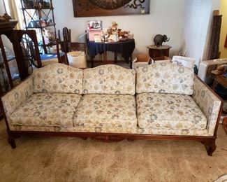 Interior Crafts Inc. Wood Framed Floral Sofa https://ctbids.com/#!/description/share/242600