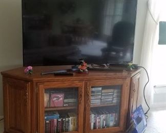 50" Samsung TV  & TV cabinet