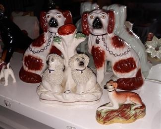 6" Staffordshire Spaniel dogs. And other s