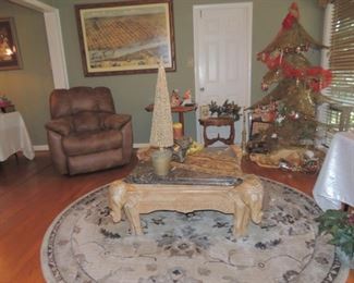 marble top elephant coffee table