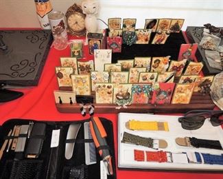 SILVER PLATE flatware.  Gold and silver TONE jewelry.  No sterling no gold