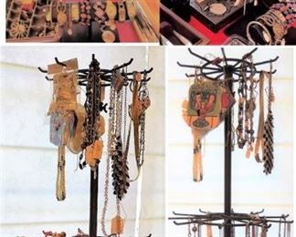 SILVER PLATE flatware.  Gold and silver TONE jewelry.  No sterling no gold