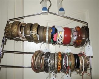 African wood and brass necklaces and bracelets