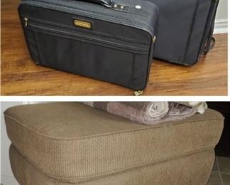 luggage.  ottoman