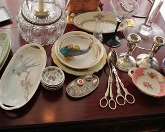 Lots of Quality Vintage Decorative Serving Pieces and Candle Sticks