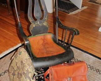 Rocking Chair and Brief Case