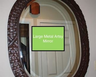 Large Metal Artsy Mirror