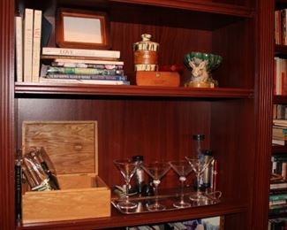 Cordial Glasses, Books and Decorative Items
