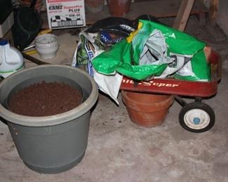 Wagon and Garden Pot
