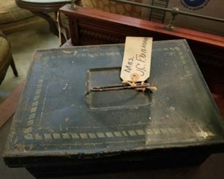 Cash document box owned by Mrs Furman