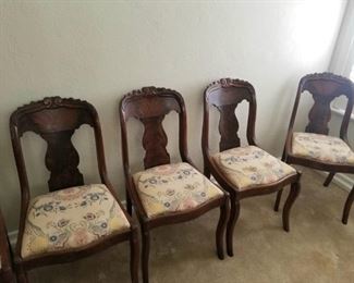 set of beautiful antique chairs