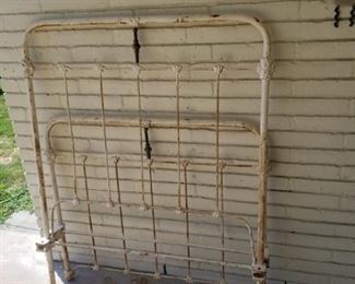 Antique iron bed ( no side rails ) great for yard decor