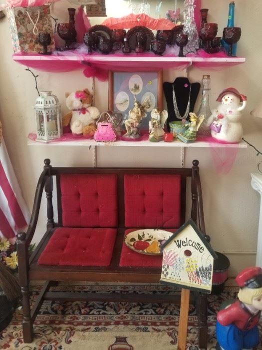 cute antique settee bench