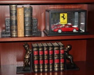 Books, Bookends,  and Model Car