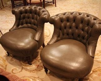 Pair of Chesterfield Chairs by Ralph Lauren