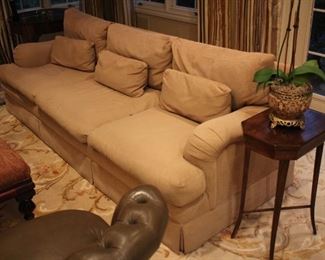Sofa and Side Table with Potted Pant