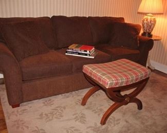 Sleeper Sofa and Bench with Lamp