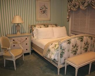 Stenciled, Floral Bedroom Set