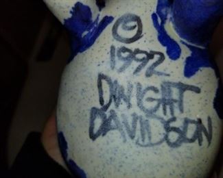 1992 Dwight Davidson, Cow Pottery Sculpture 