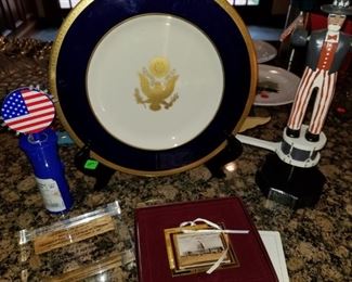 Congressional Plate, Ronald Regan Memorabilia 
