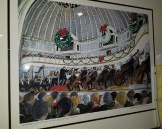 Franklin McMahon,   Framed art “Holiday greetings from Symphony Center” artist – Franklin McMahon