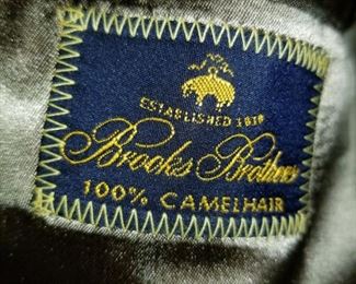 Brooks Brothers Tan Camelhair Overcoat, 48R