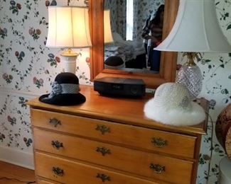 Dresser, Lamps, Waterford lamp 