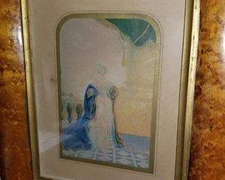 Framed art – Victoria & Albert framed in bird’s eye maple